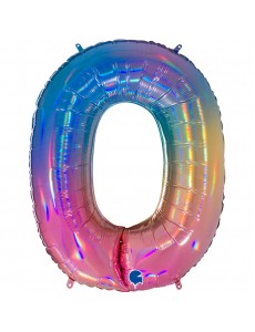 Balão Número 0 Arco-Íris